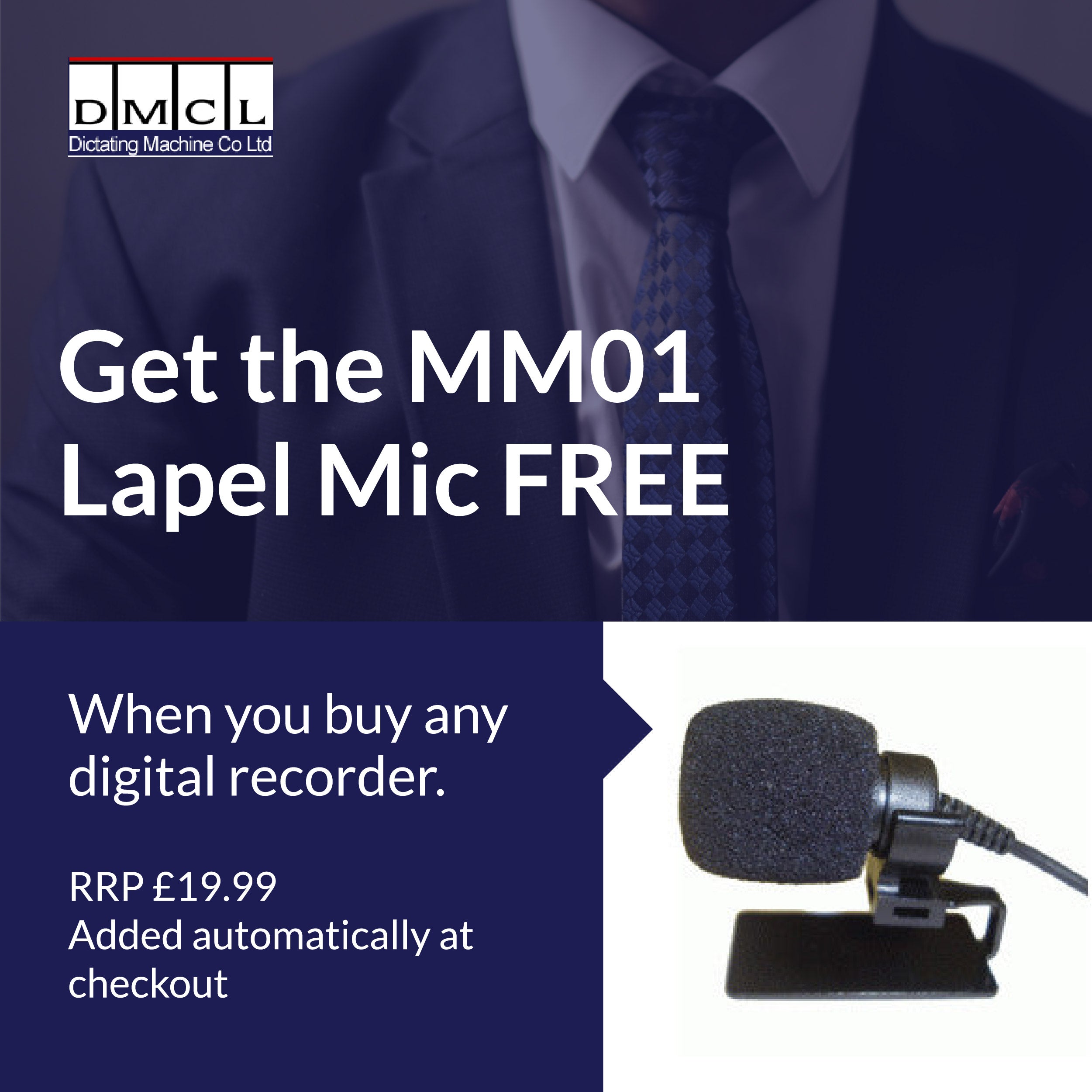 Get the MM01 Lapel Mic FREE