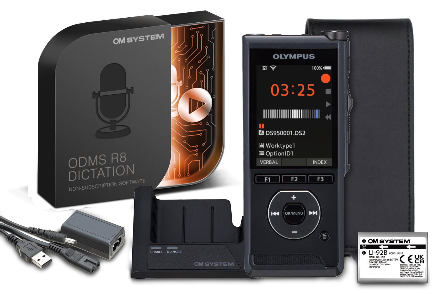 Olympus DS-9500 Digital Recorder Premium Kit - with ODMS R8 Dictate Software