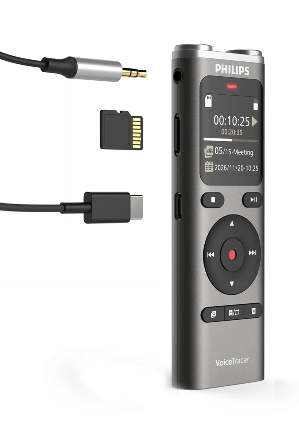 Philips DVT2075 Digital Voice Tracer with Sembly AI Voucher
