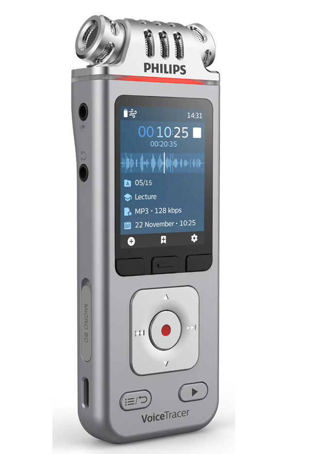 Philips DVT4115 Digital Voice Tracer with Sembly AI Voucher