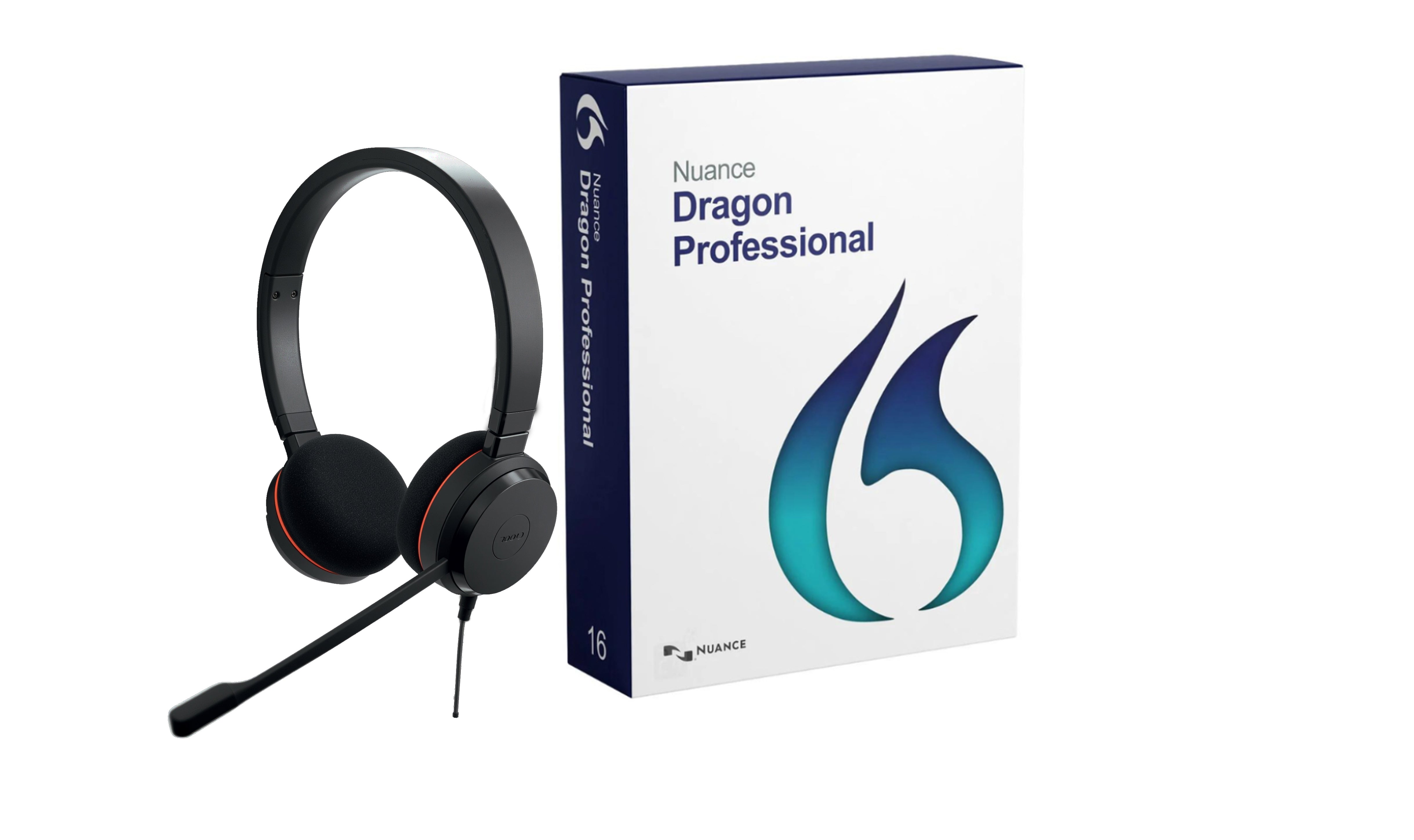 Jabra Evolve 20 USB & Dragon Professional 16 Bundle