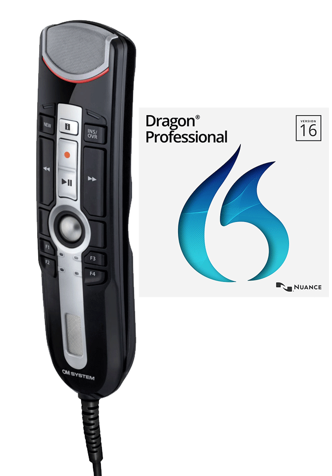 Olympus RM4110s RecMic II with Dragon Professional Individual 16