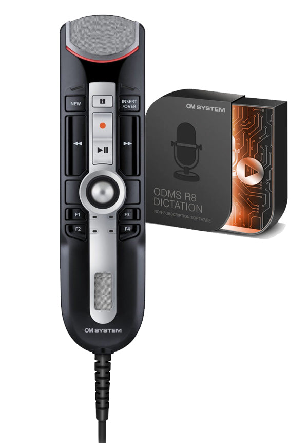 OM System RM-4010N RecMic with ODMS R8 Dictate Software