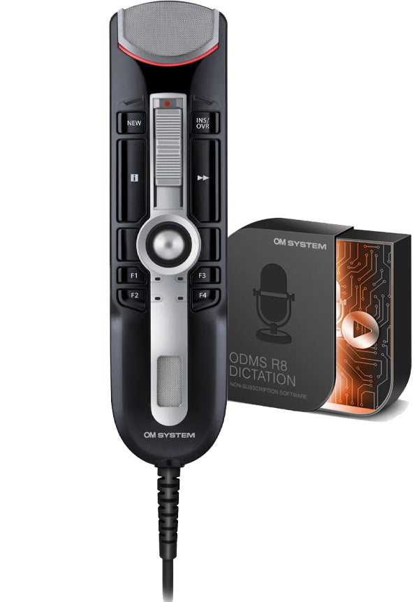 OM System RM4110N RecMic II with ODMS R8 Dictate Software