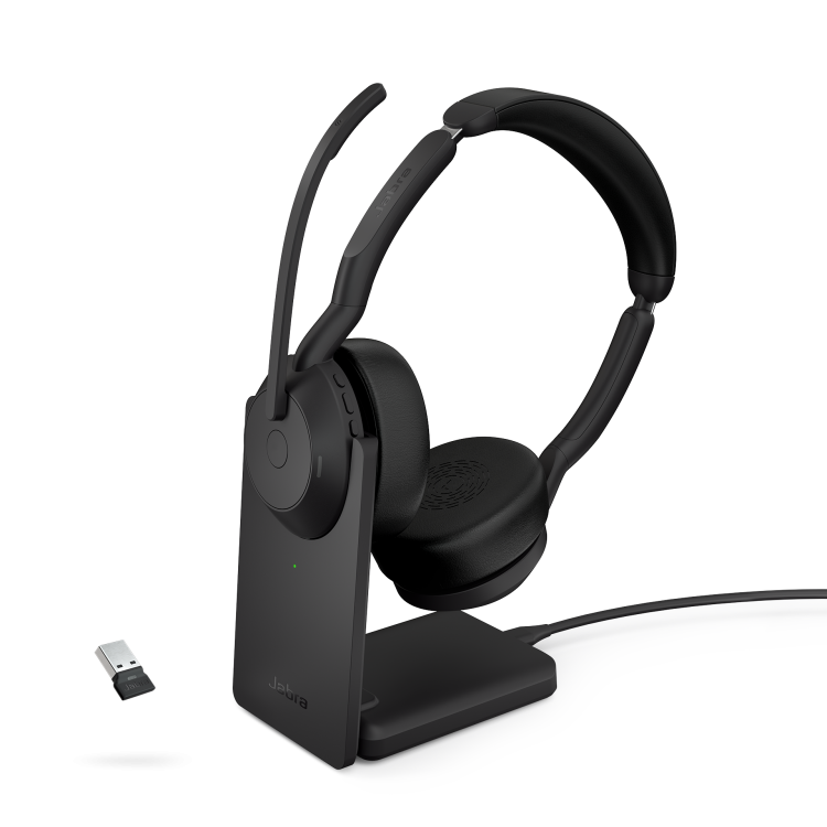 Jabra Evolve2 55 Link 380 USB-A UC Stereo Headset and Stand