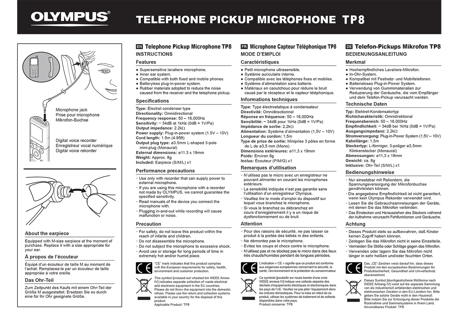 Olympus TP8 Manual