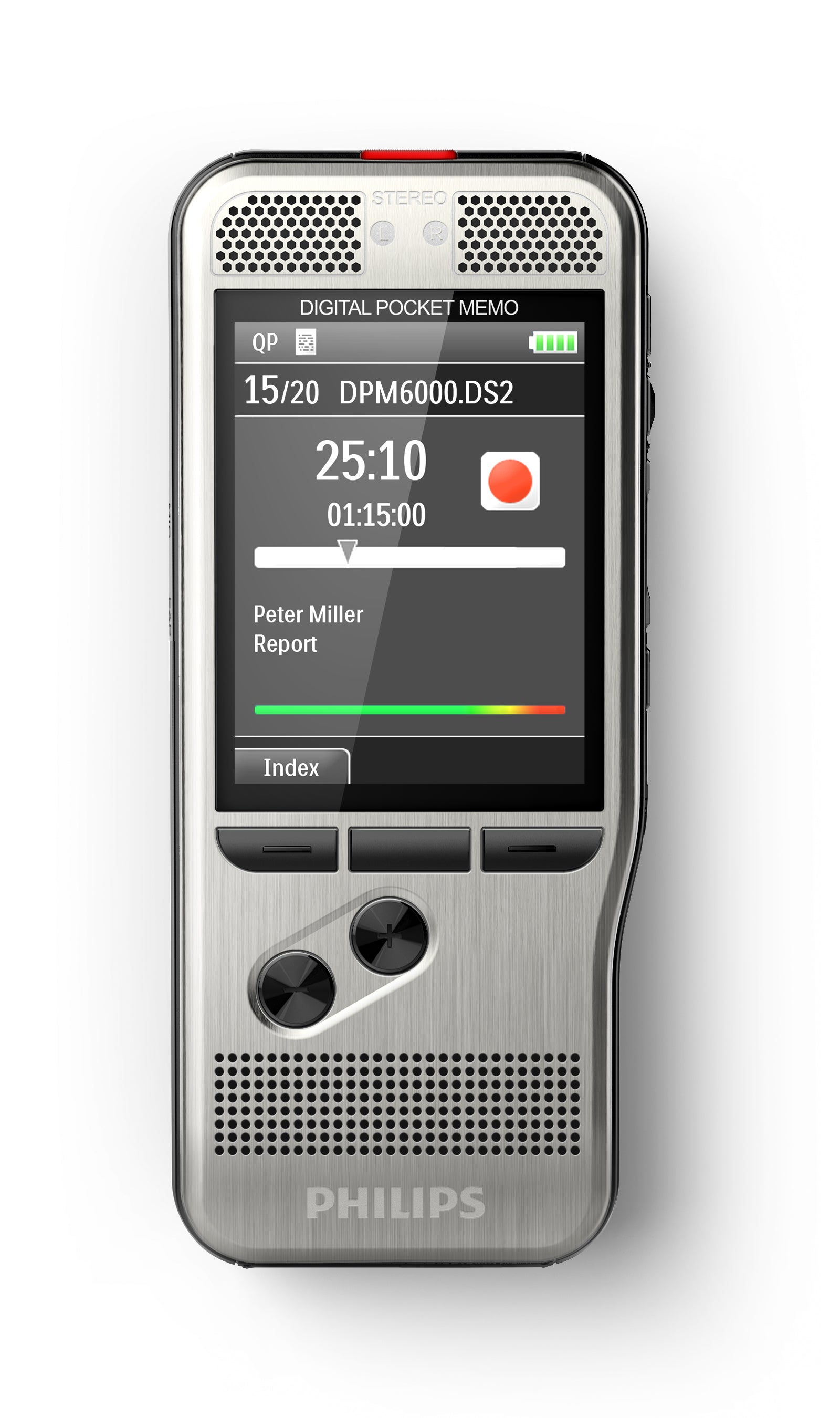 Philips DPM6000 Digital Pocket Memo with Push Button Controls