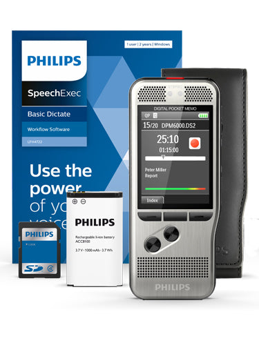 Philips DPM6000 Digital Pocket Memo with Push Button Controls