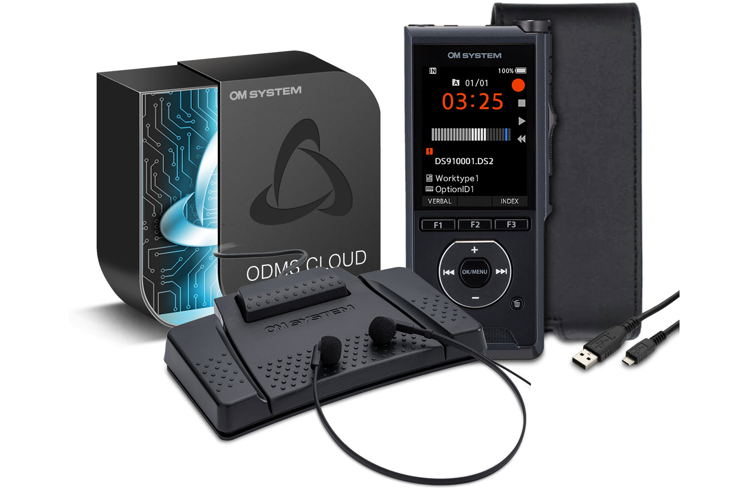 OM SYSTEM DS-9100 Standard & AS-9100 Cloud Starter Kit with ODMS Cloud Licenses