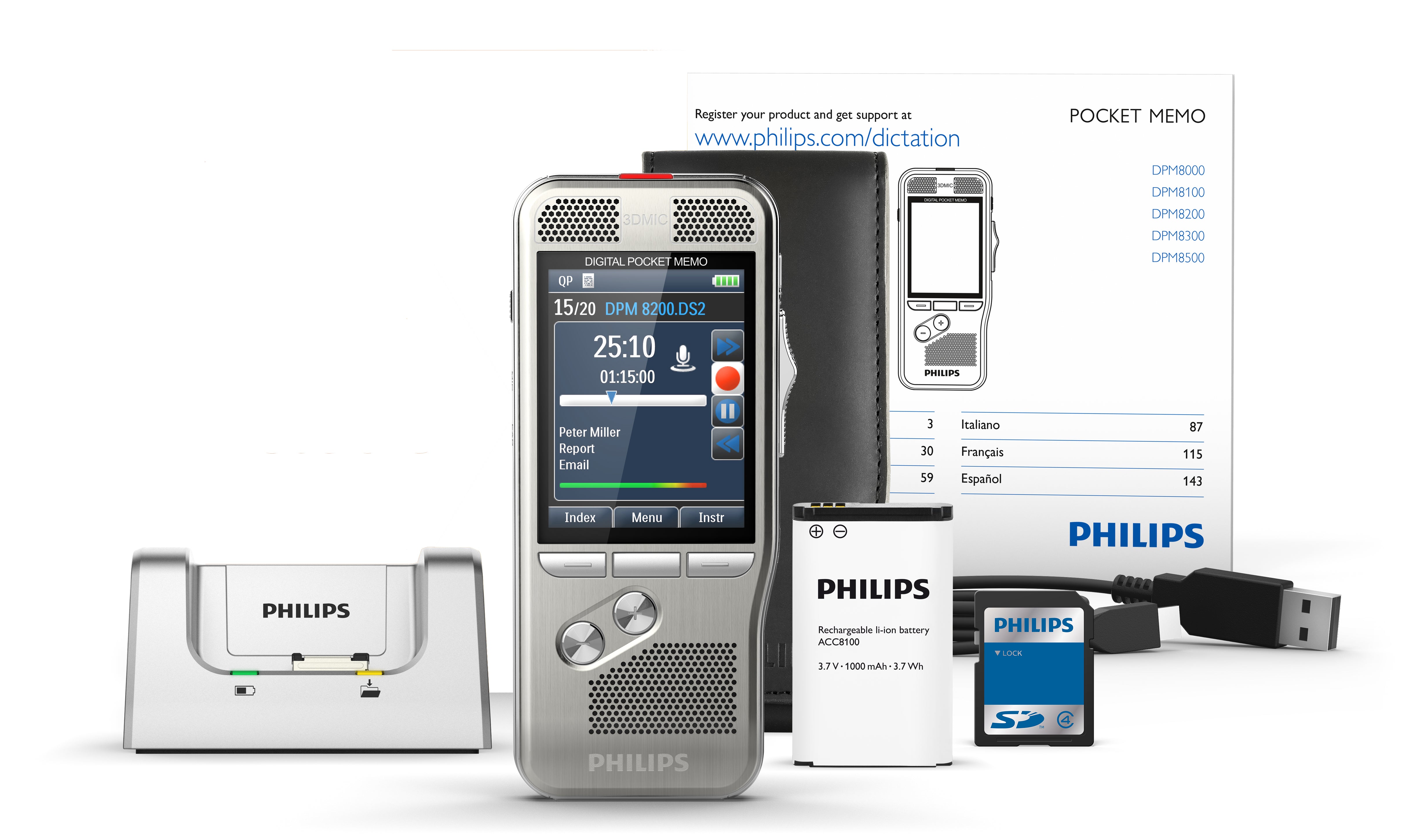 Philips DPM8300 Digital Pocket Memo