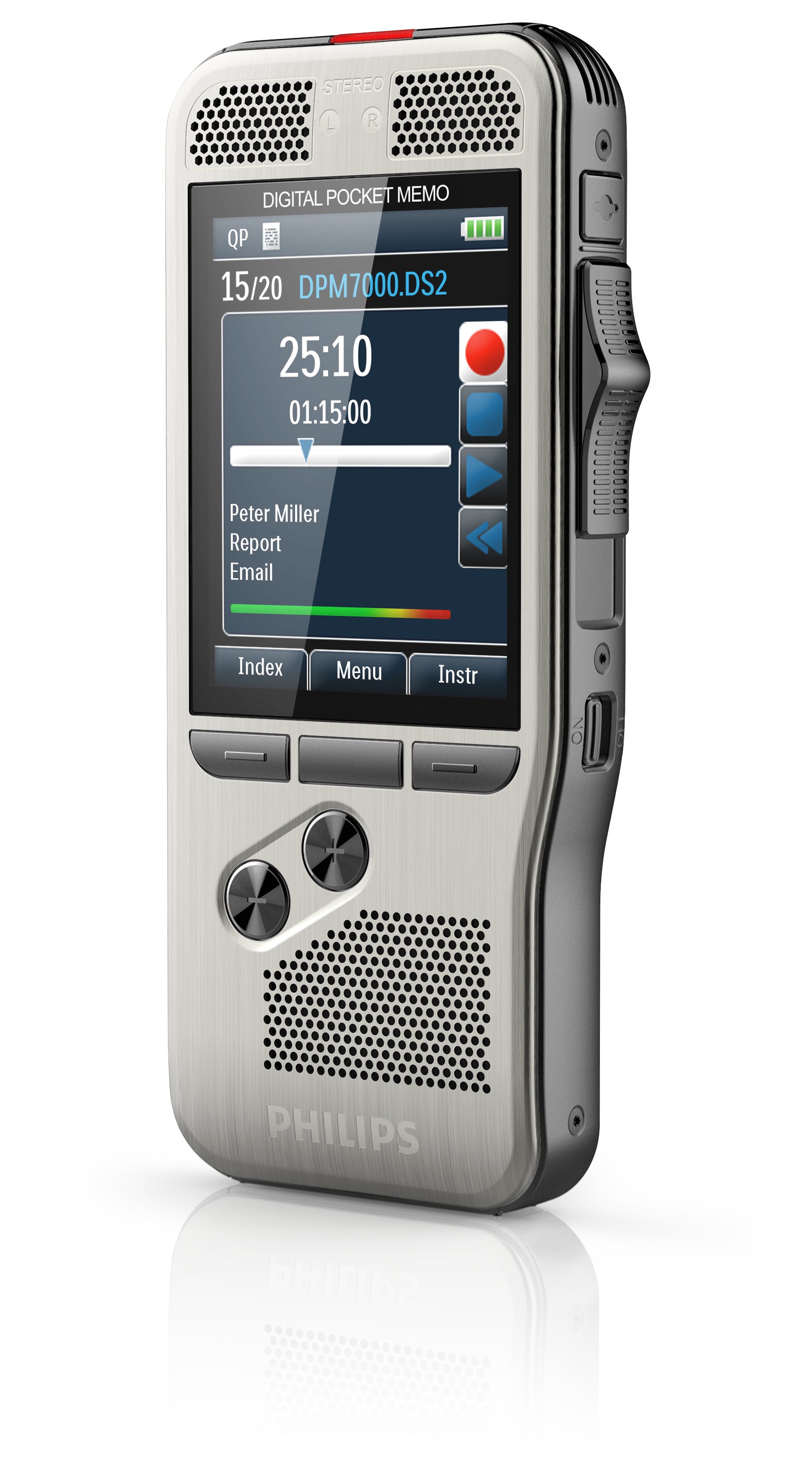Philips DPM7200 Digital Pocket Memo with Slide Control
