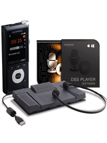 Olympus DS-2600 + AS-2400 Starter Kit - Dictation & Transcription