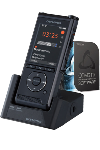 Olympus DS-9500 Digital Recorder Premium Kit - WiFi with ODMS v7 Dictate Software